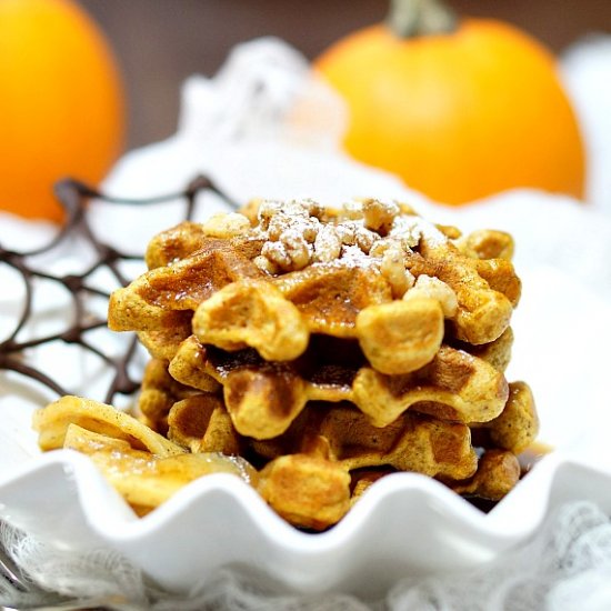 Loaded Pumpkin Waffles