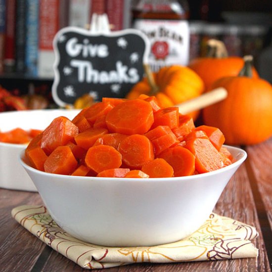 Maple Bourbon Braised Carrots