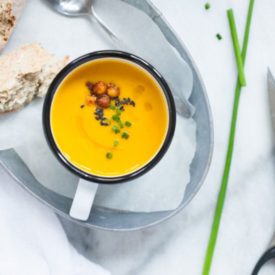 Kabocha Squash Soup with Harissa