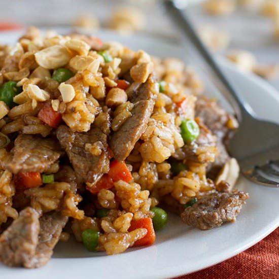 Asian Rice and Beef Stir Fry