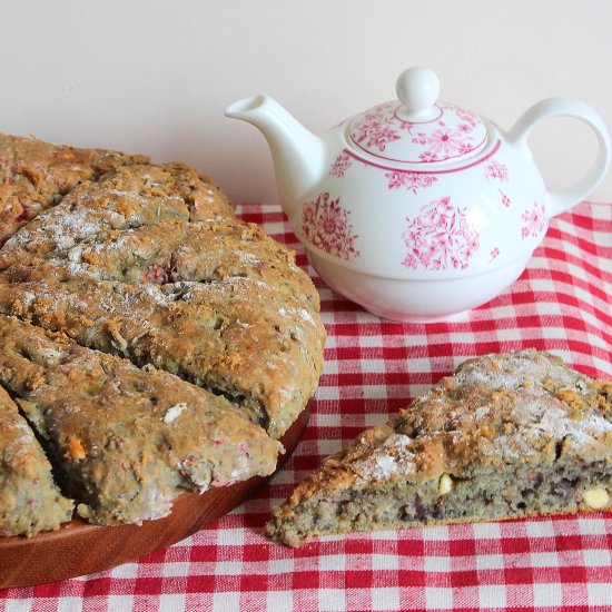 Raspberry White Chocolate Scones