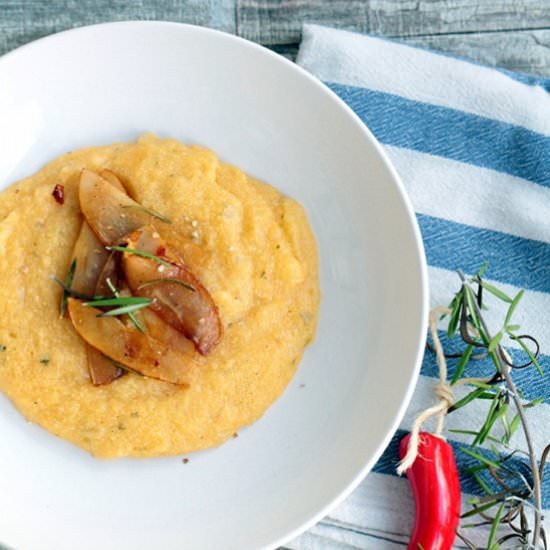 Polenta with Caramelized Pears