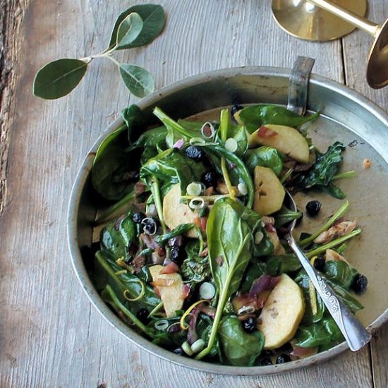 WARM SAUTÉED SPINACH WITH FEIJOA