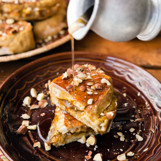 Pumpkin Cream Cheese French Toast