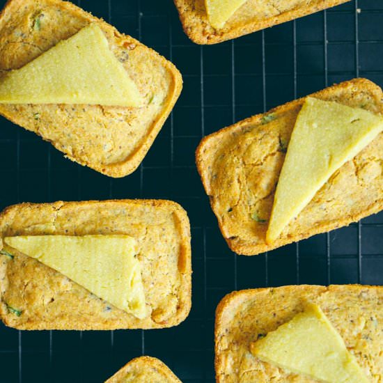 Petite Jalapeño Cornbread Loaves