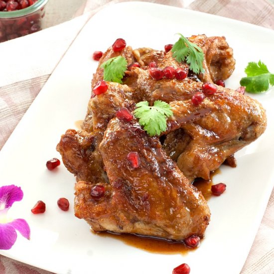 Pomegranate Chicken Wings