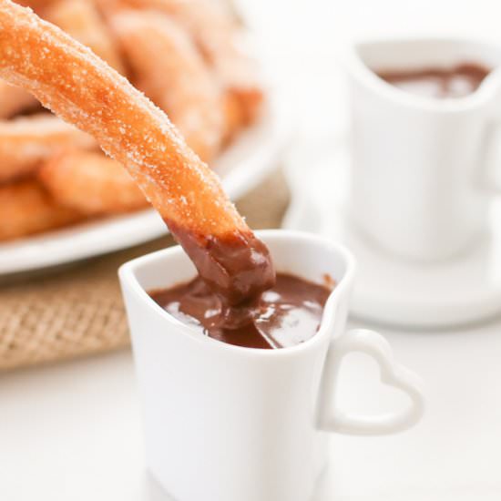 Churros con chocolate