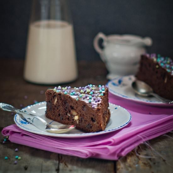 Walnut chocolate cake