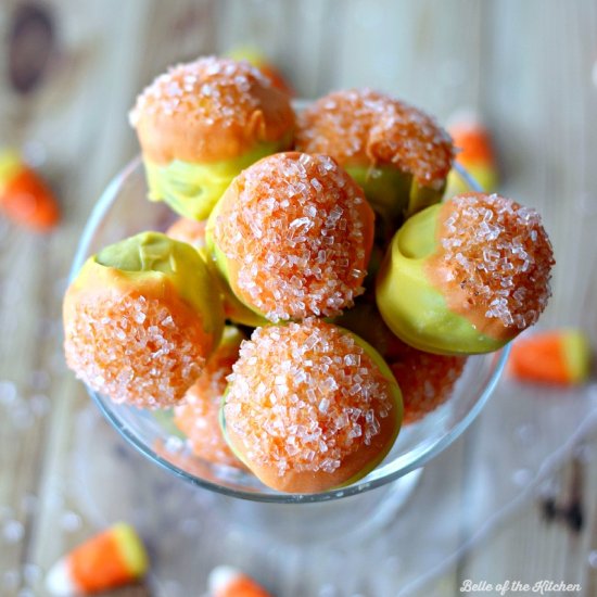 Candy Corn Dipped OREO Cookie Balls