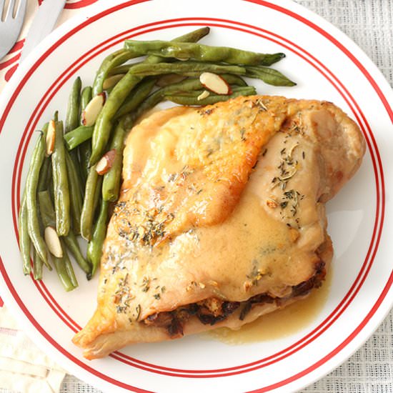 Onion and Cranberry Stuffed Turkey