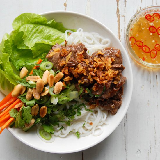 Vietnamese rice noodle salad