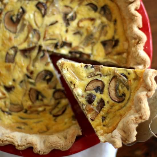 Caramelized Shallot Mushroom Quiche