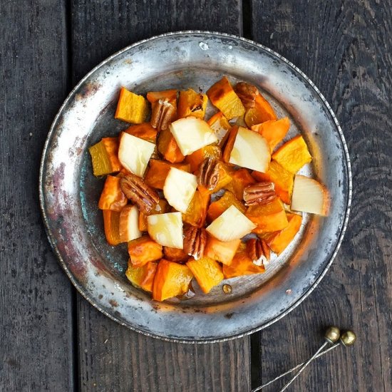 Baked pumpkin salad