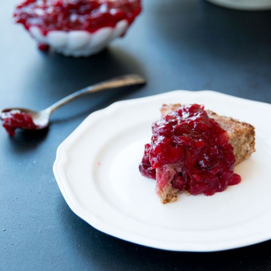 Cranberry Amaretto Upside-Down Cake