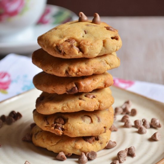 egg less chocolate chip cookies