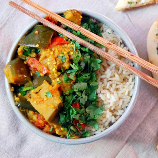 Spiced Indian Eggplant Curry