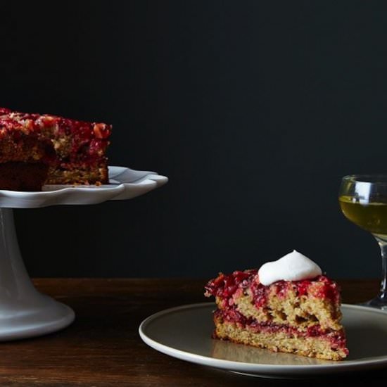 Cranberry Ginger Upside-Down Cake