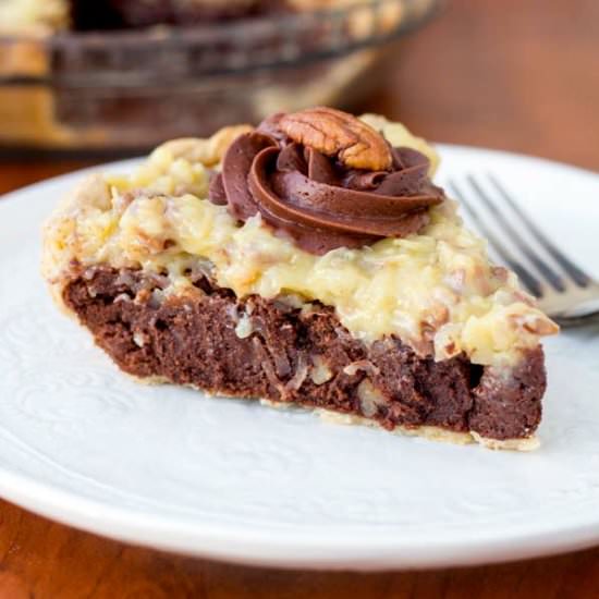 German Chocolate Fudge Pie