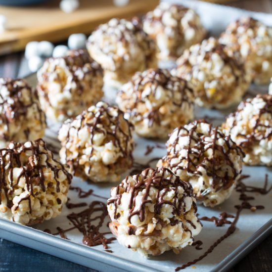 Toffee Pecan Popcorn Balls