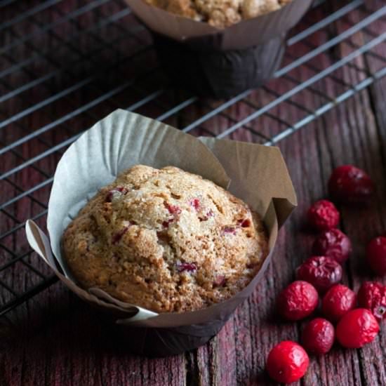 Cranberry Gingerbread Muffins