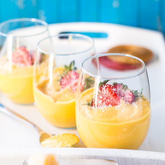 Mango Coconut Cheesecake Parfaits