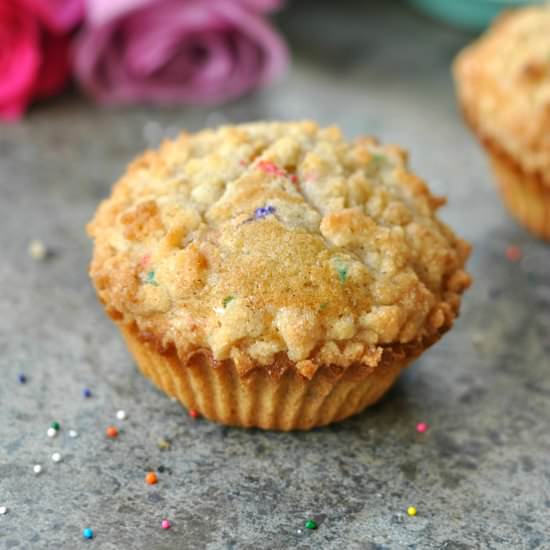 Funfetti Eggnog Muffins