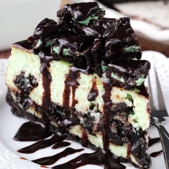 Mint Oreo Cheesecake