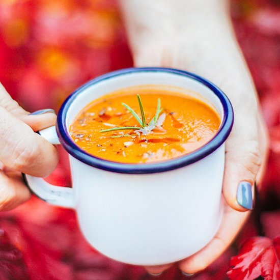 Roasted tomato and pepper soup