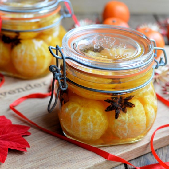 Spiced Brandy Soused Clementines