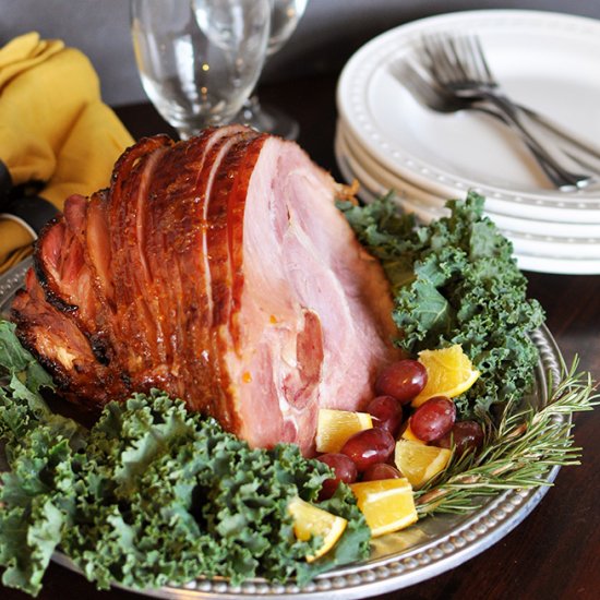 Orange Balsamic Glazed Ham