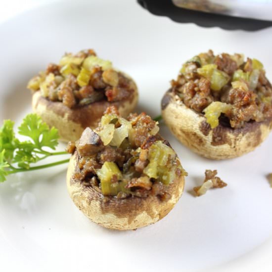 Thanksgiving Stuffed Mushrooms