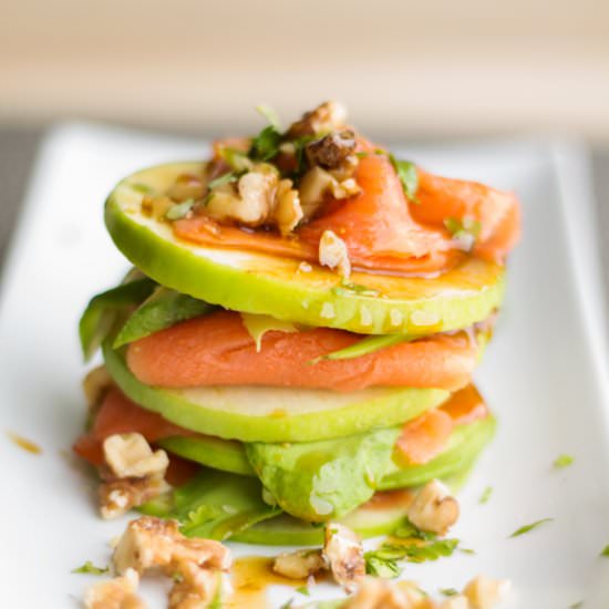 Green Apple Salmon Avocado Salad