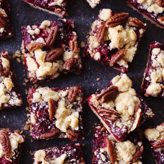 Cranberry Pecan Crumb Bars