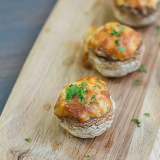 Three Cheese Stuffed Mushrooms