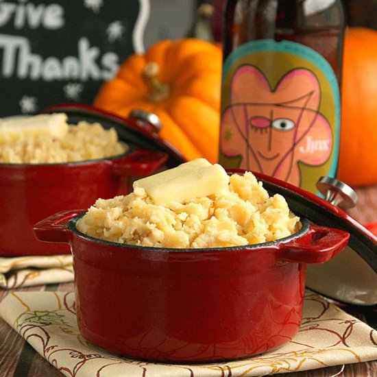 Beer Cheese Mashed Potatoes