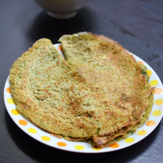 Oats Curry Leaves Dosa