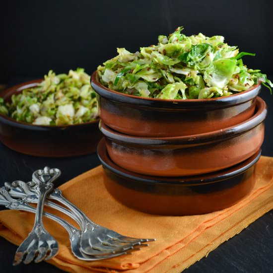 Shredded Brussel Sprouts w/ Shallot