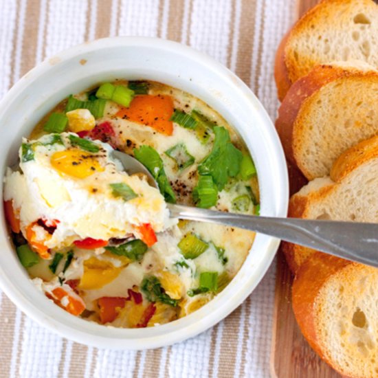 Bell Pepper & Green Onion Egg Bake