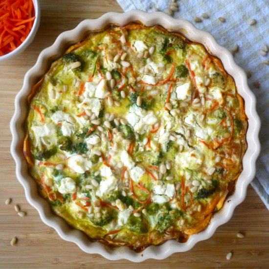 Carrot and Goat Cheese Quiche