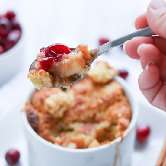 Bourbon Apple Cranberry Cobbler