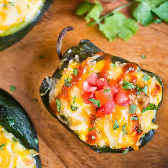 Breakfast Stuffed Poblano Peppers