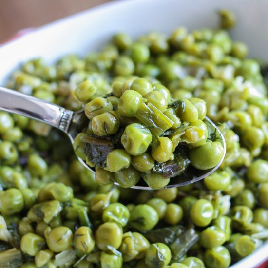 Peas with Scallions and Dill