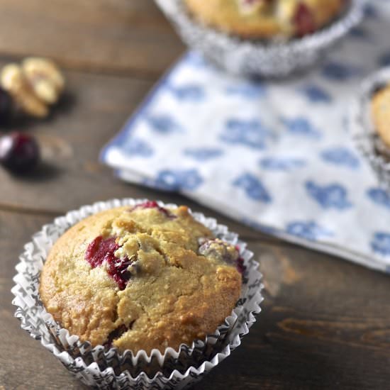 Paleo Cranberry Walnut Muffins