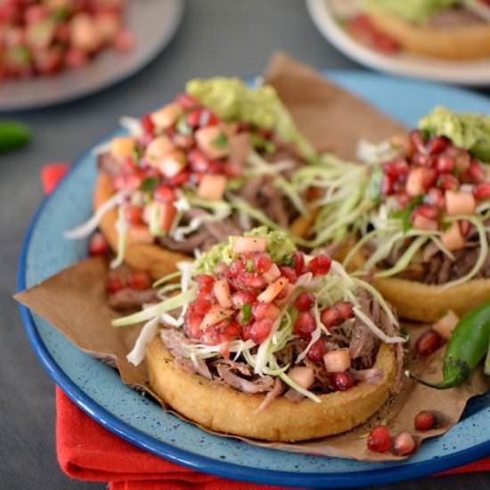 Lamb Sopes with Pomegranate salsa