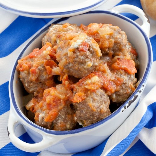 Meatballs with Tomatoes & Pecorino