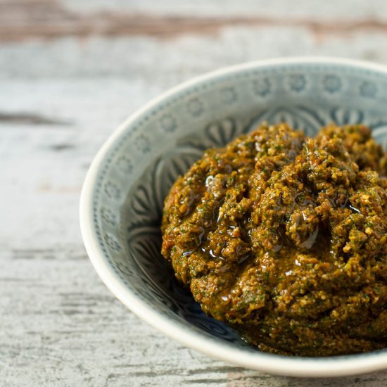 Sundried Tomato and Rocket Pesto