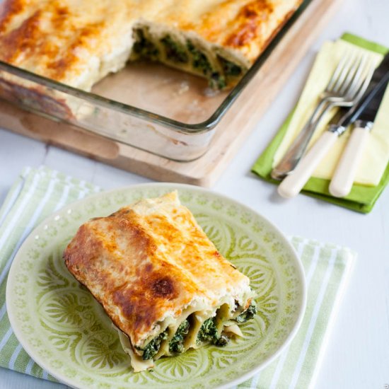 Spinach & ricotta cannelloni