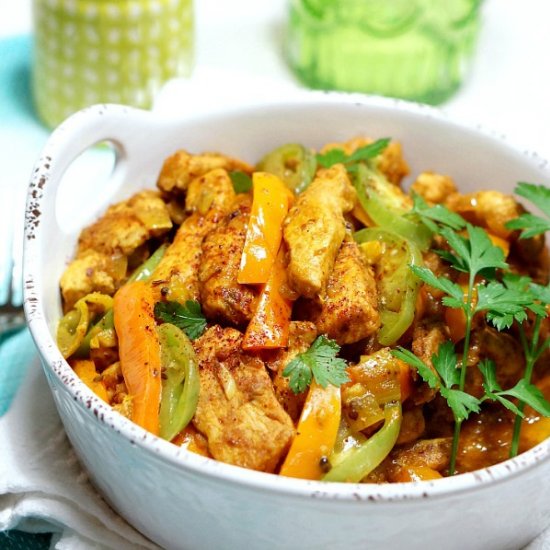 Chicken Green Tomato Jalfrezi