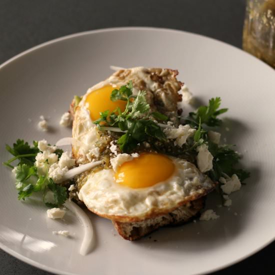 Fried Egg Sandwich with Salsa Verde