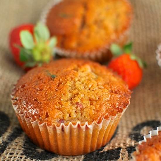 Strawberry and Basil Muffins